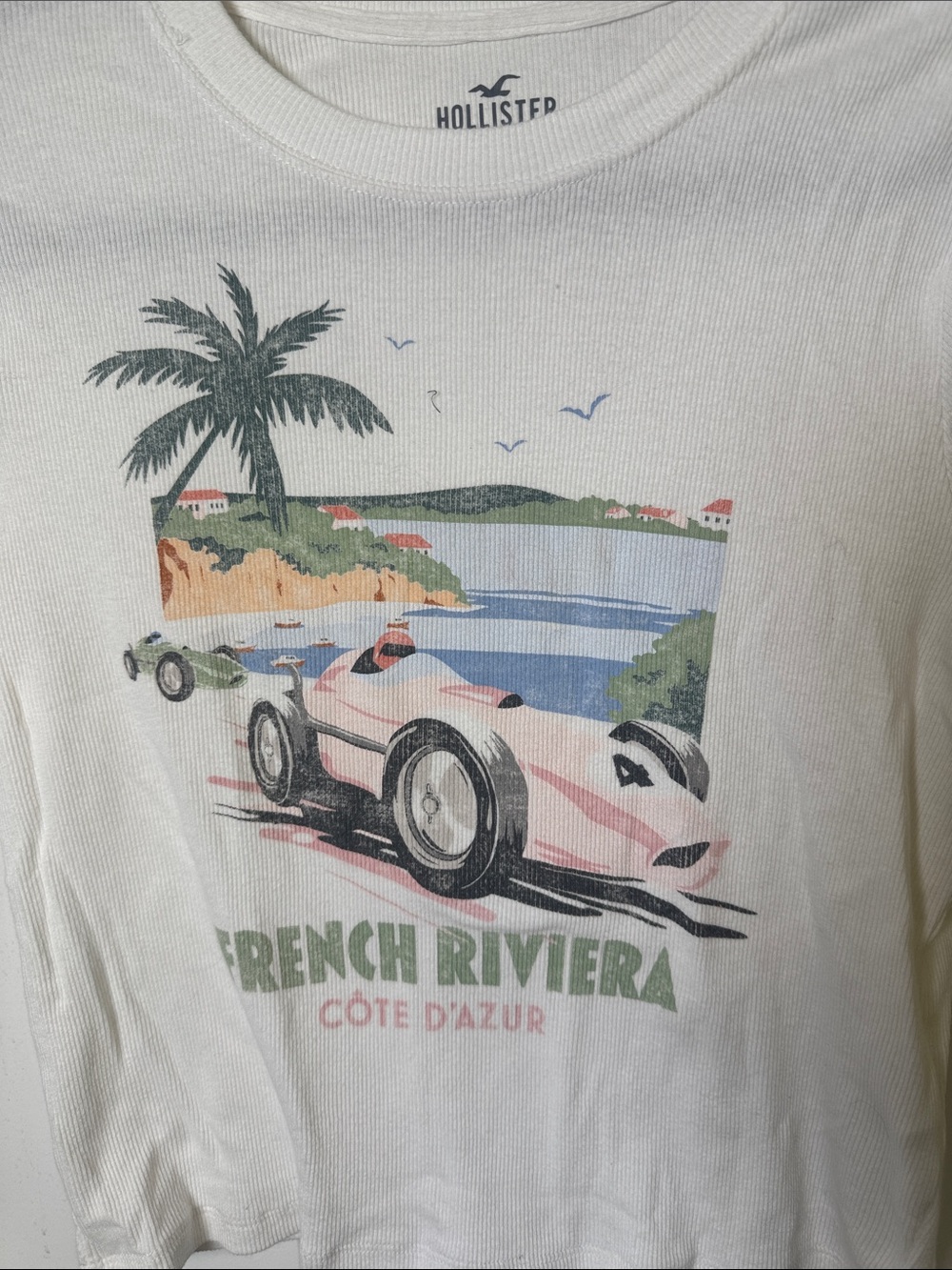 Hollister French Riviera Graphic Baby Tee XL - Picture 3 of 5